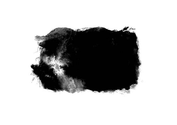 istock Black color graphic patches graphic brush strokes design effect element for background 1180014600