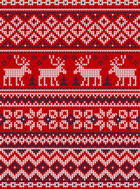 brzydki sweter wesołych świąt strona ozdobna tło bez szwu wzór - blue christmas backgrounds humor stock illustrations