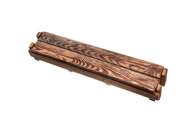 istock Wooden box isolated on white background. 1180019857