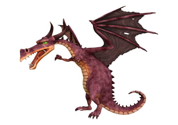 istock 3D illustration fantasy dragon on white 1180020205