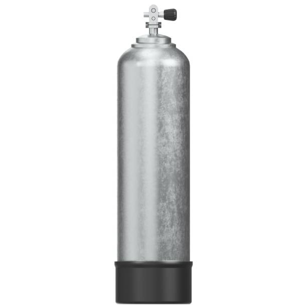 Scuba diving tank gas cylinder 3D rendering illustration of a scuba diving tank gas cylinder Oxygen stock pictures, royalty-free photos & images