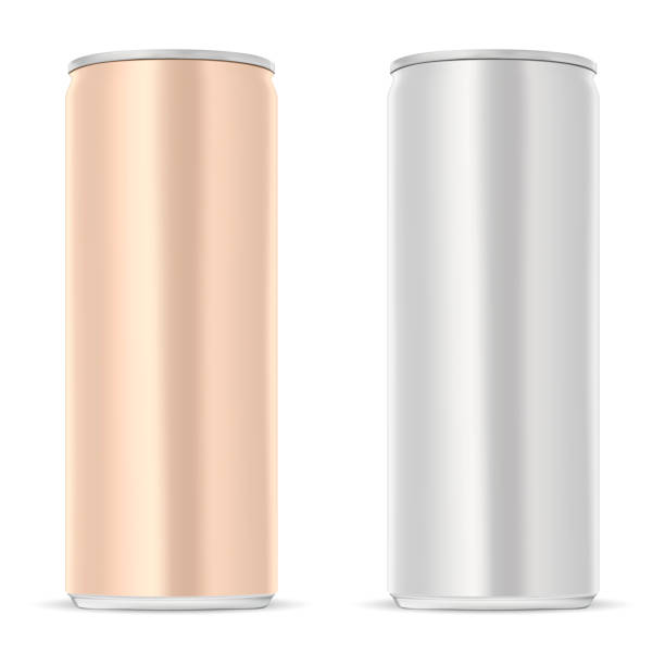 istock Slim aluminum can. Juice drink tin mockup isolated 1180021416