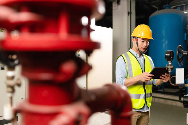 istock An Asia man working in the engine room 1180021485