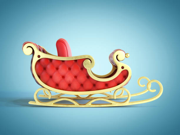 istock Christmas Santa sleigh full of gift boxes 1180031618