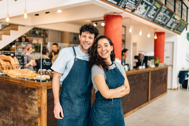 istock Coffee shop owners portrait 1180032762