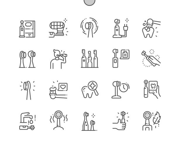 Electric Toothbrush Well-crafted Pixel Perfect Vector Thin Line Icons 30 2x Grid for Web Graphics and Apps. Simple Minimal Pictogram Electric Toothbrush Well-crafted Pixel Perfect Vector Thin Line Icons 30 2x Grid for Web Graphics and Apps. Simple Minimal Pictogram gas pump hand stock illustrations