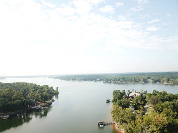 Lake Wylie, North Carolina from a drone.
