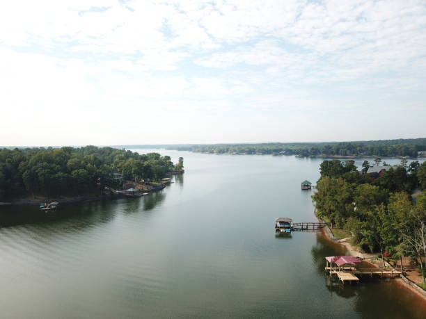Lake Wylie, North Carolina from a drone.