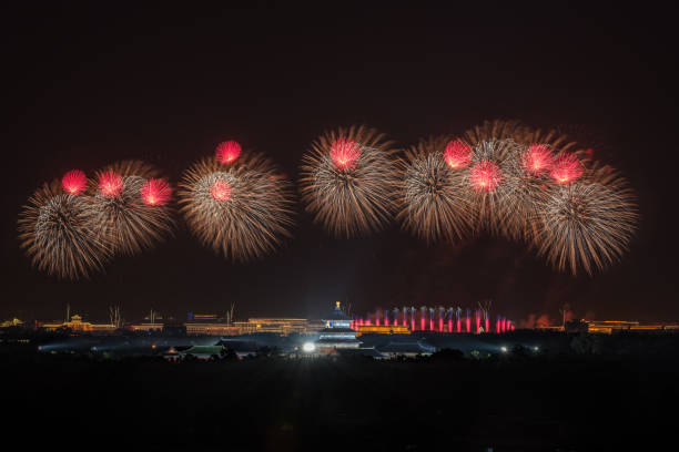 istock National Day Fireworks Display at Tiananmen Square, Beijing, China 1180037368