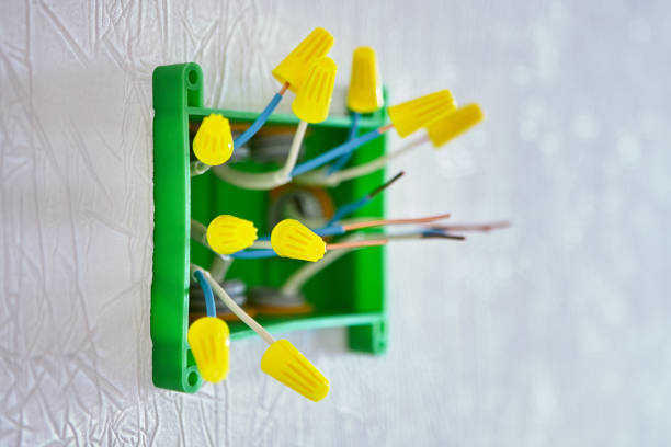 istock Caps for twisting and insulation of electric wires 1180040183