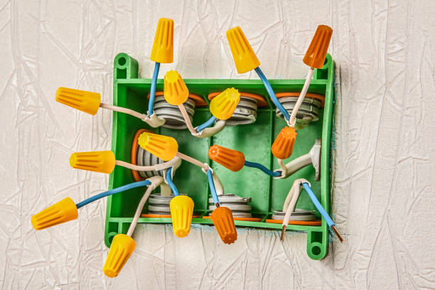 istock Twist-on wire connector for twisting electric wire 1180040195