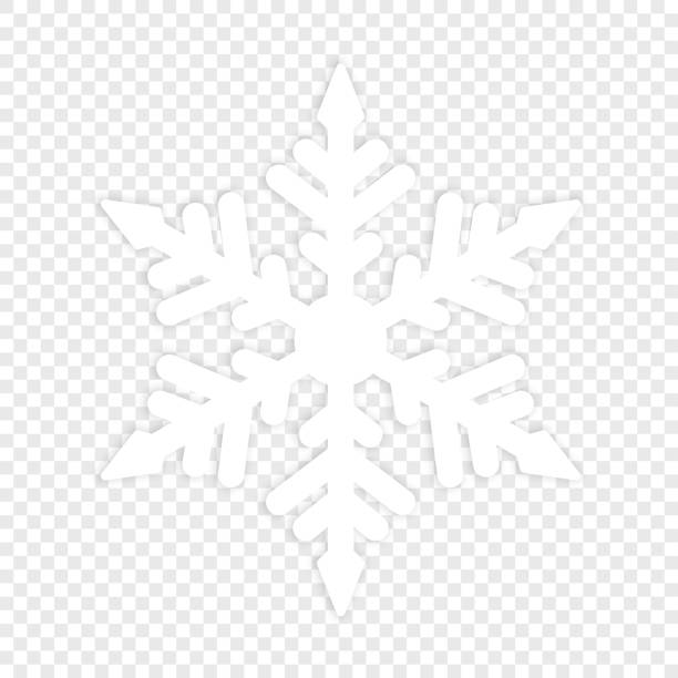 odosobniony zimowy płatek śniegu. element - snowflake stock illustrations