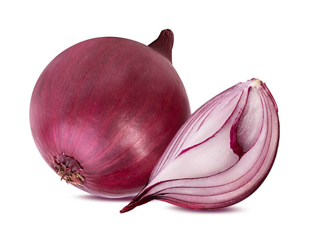 istock Purple onion isolated on white 1180046880