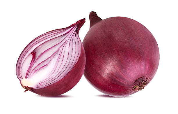 istock Purple onion isolated on white 1180046915