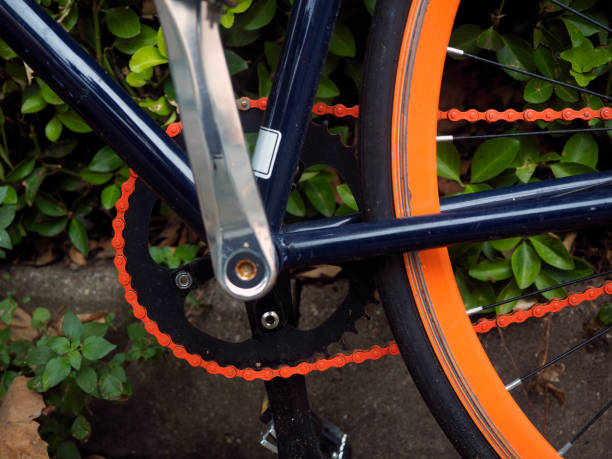 engranaje de bicicleta de cerca - bicycle pedal pedal bicycle macro fotografías e imágenes de stock