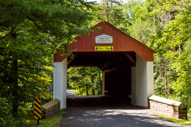 istock Cabin Run Covered Bridge, Plumstead Township, Pennsylvania 1180055573