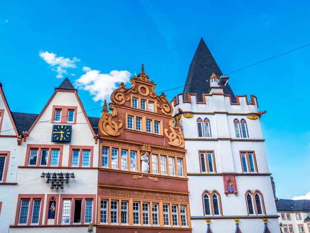 istock Main Market Square buildings in Trier, Germany partial view 1180061172