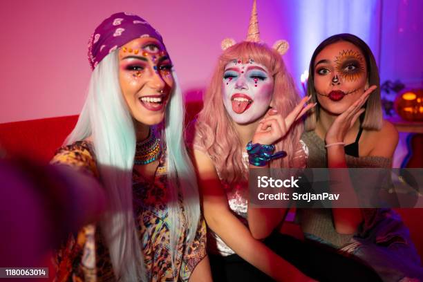 Halloween Girls Stock Photo - Download Image Now - Halloween, Party - Social Event, Costume