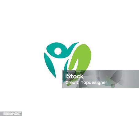 istock Care heart people icon vector 1180064007