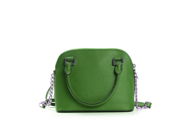 istock Fashionable female hand bag on white background 1180064340
