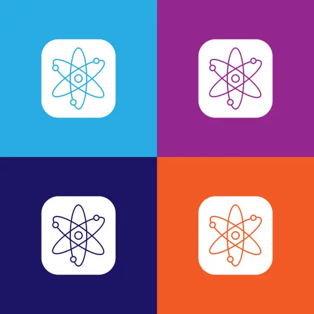 Vector illustration of atom icon. Signs and symbols can be used for web, logo, mobile app, UI, UX