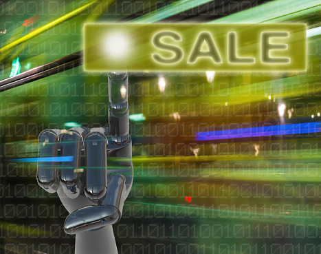Cyborg Hand on Sale Button