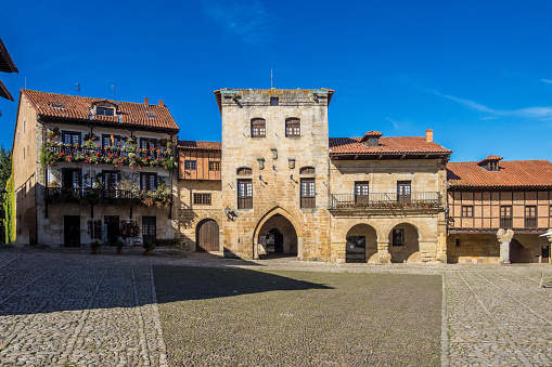 Plaza de Mayor in Santillana del Mar, Cantabria, Spain photo