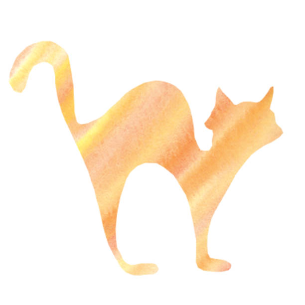 istock Color cat silhouette for halloween holiday. 1180078424