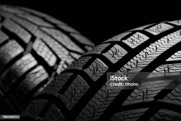 Winter Tire Stock Photo - Download Image Now - Tire - Vehicle Part, Car, Close-up
