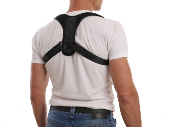 istock Man with posture corrector. Scoliosis, Kyphosis treatment 1180082072
