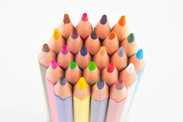 istock Colored pencils for drawing on a white background. Education and creativity. Leisure and art 1180085087