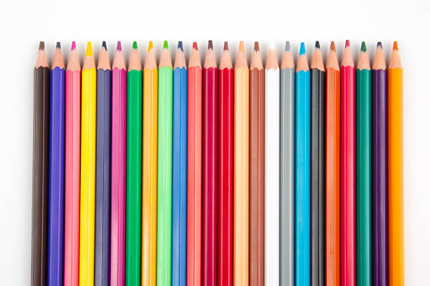 istock Colored pencils for drawing on a white background. Education and creativity. Leisure and art 1180085167