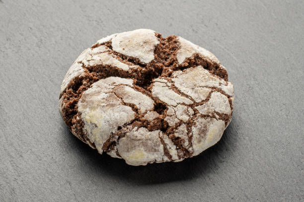 Chocolate brownie cookie on white