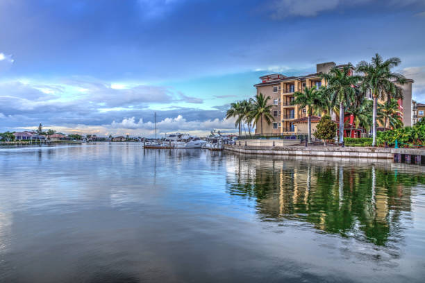 Clouds over Savage Pass, at the entrance of Marco Island Clouds over Savage Pass, at the entrance of Marco Island, Naples, Florida marco island stock pictures, royalty-free photos & images