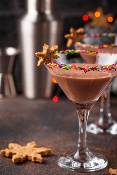 istock Sugar cookie martini with sprinkles rim 1180090066