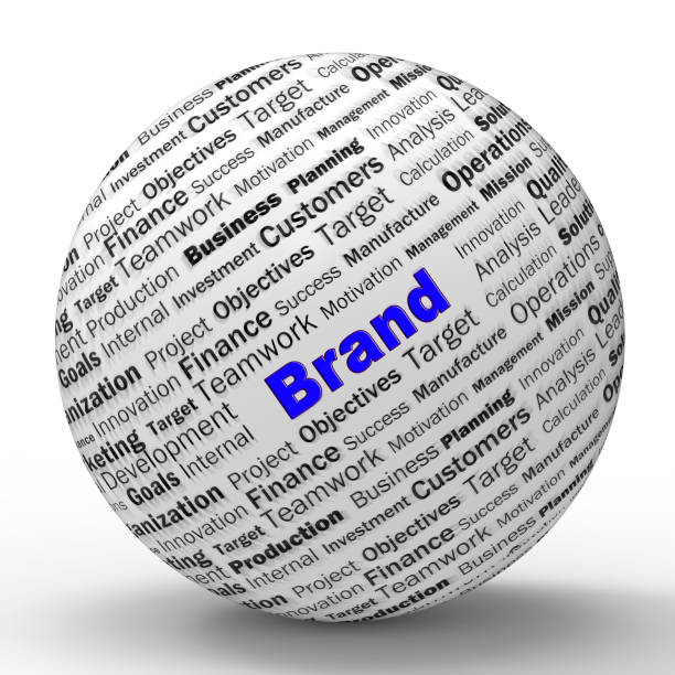 Brand identity shows using a trademark for company recognition - 3d illustration