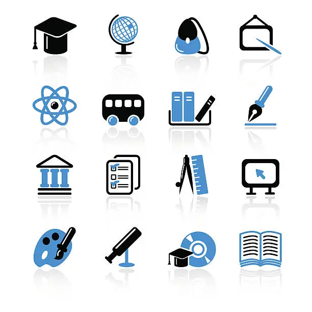 Vector illustration of education icons