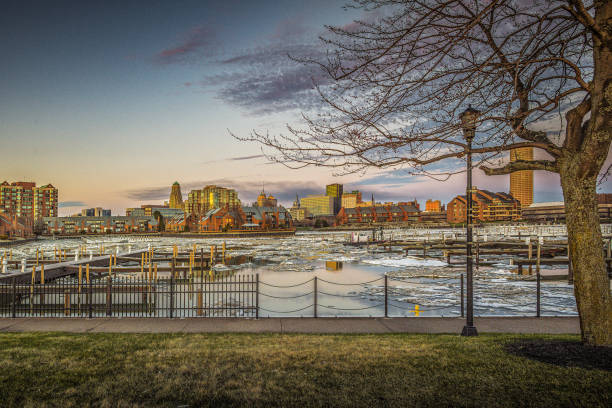 istock Buffalo New York Business District Day and Night 1180101149