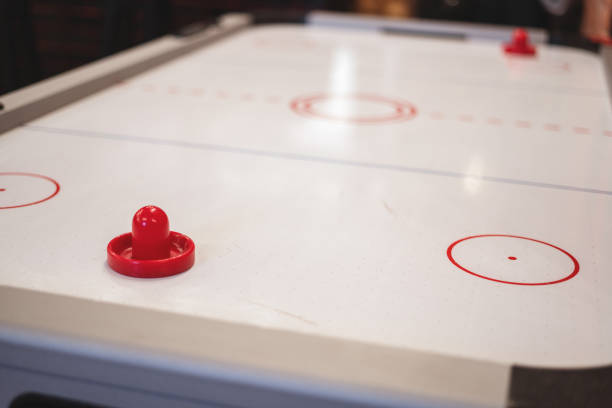 istock Table for playing air hockey. Close-up, selective focus. 1180107284