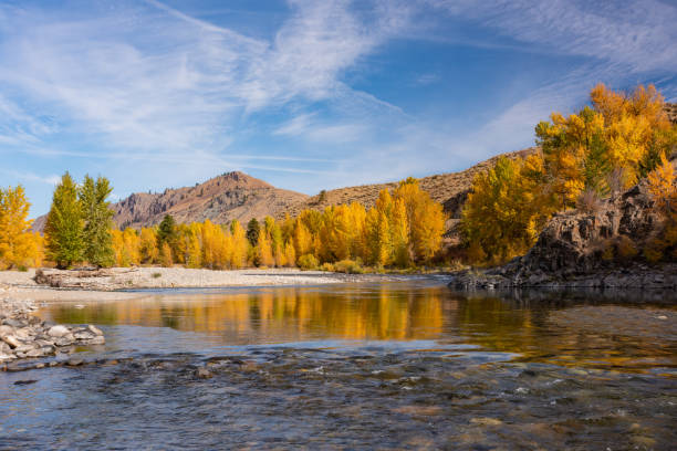 istock Stunning Autumn Colors Explode Along the Methow River in Washington State 1180108421