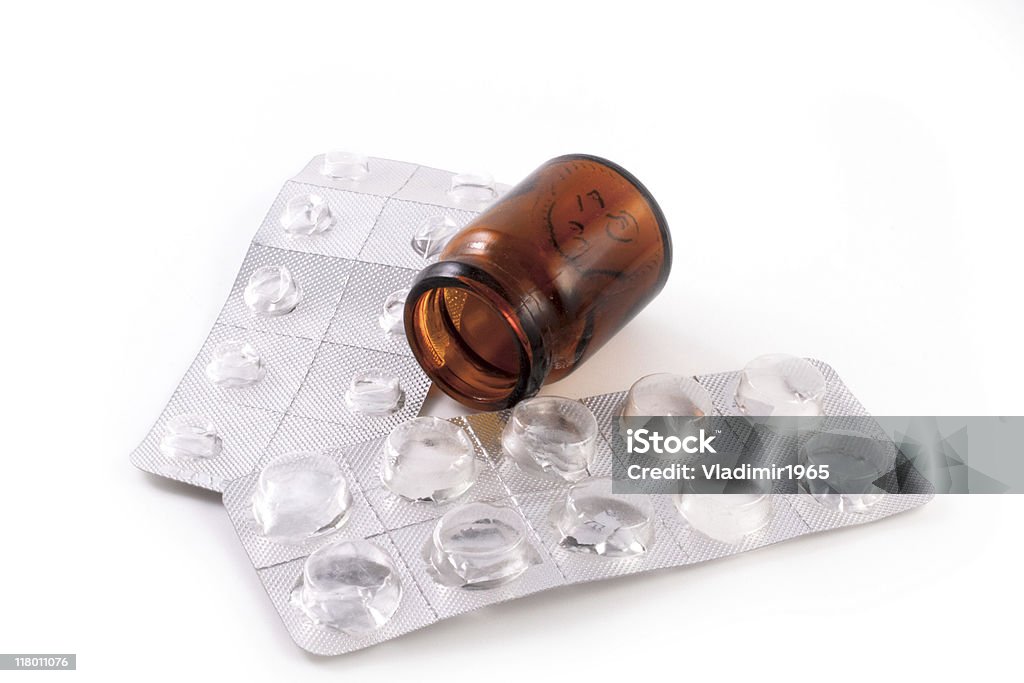 Empty packing from tablets  Bottle Stock Photo