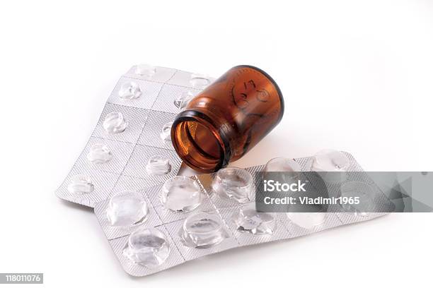 Empty Packing From Tablets Stock Photo - Download Image Now - Bottle, Brown, Color Image