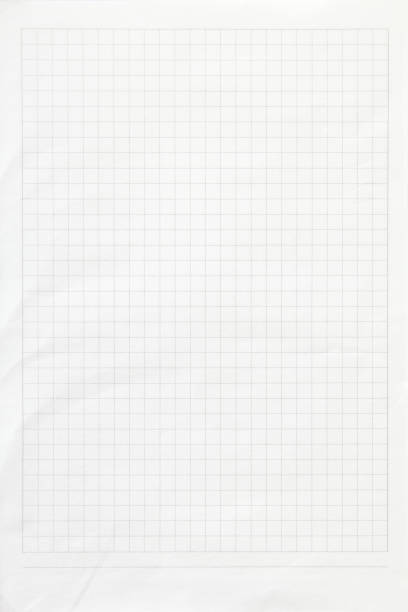istock Closeup white crumpeld checkered notebook sheet of paper texture background. Vertical image. 1180112798