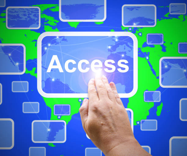 istock Access security icon means control of admission to a website or system - 3d illustration 1180116643