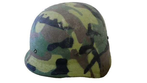 Green Camouflage Military Army Bullet Proof Kevlar Helmet Stock