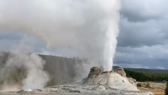 Castle Geyser and Tortoise Shell Spring, Yellowstone National Park