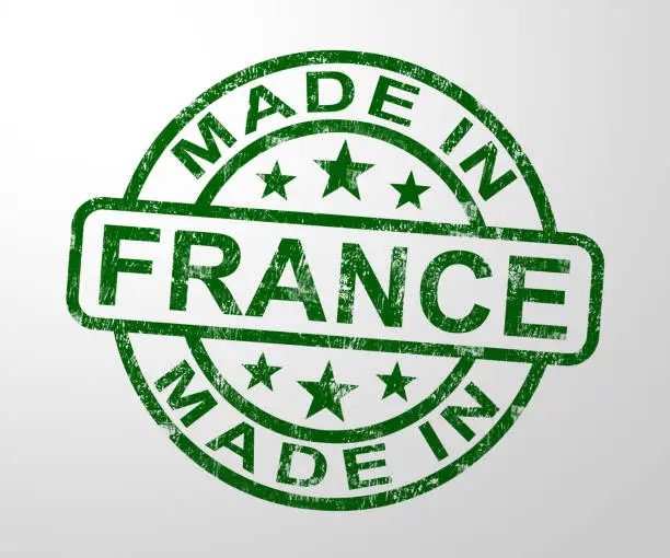 Photo of Made in France stamp shows French products produced or fabricated in the EU - 3d illustration