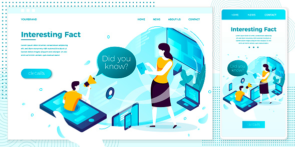 Facts Help Vector Online Interesting Fact Help Web Set Stock Illustration ...