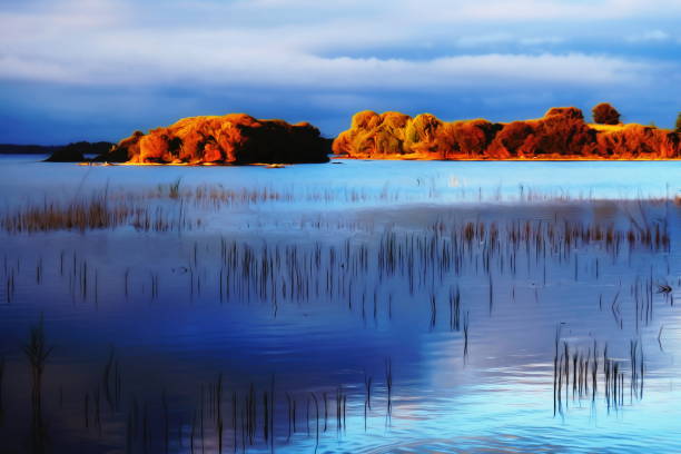 near Cornamona, Connemara, county Galway, Ireland, pictural effect