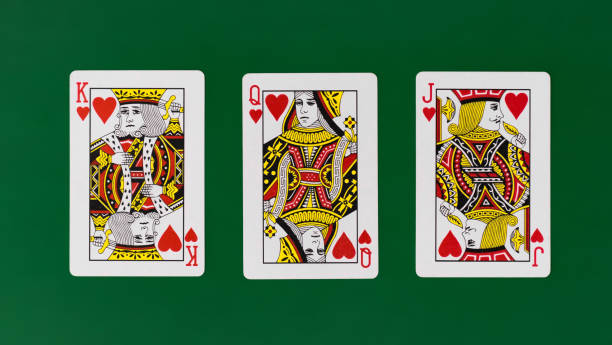 Playing Cards full deck green with plain background mockup casino poker stock photo